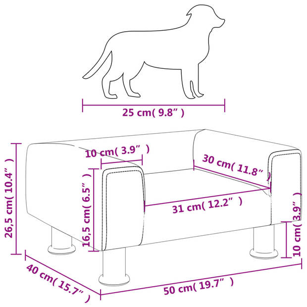 vidaXL Hondenmand 50x40x26,5 cm fluweel roze