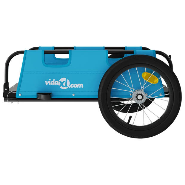 vidaXL Fietstrailer oxford stof en ijzer blauw