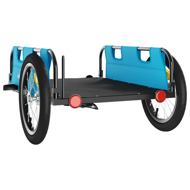 vidaXL Fietstrailer oxford stof en ijzer blauw