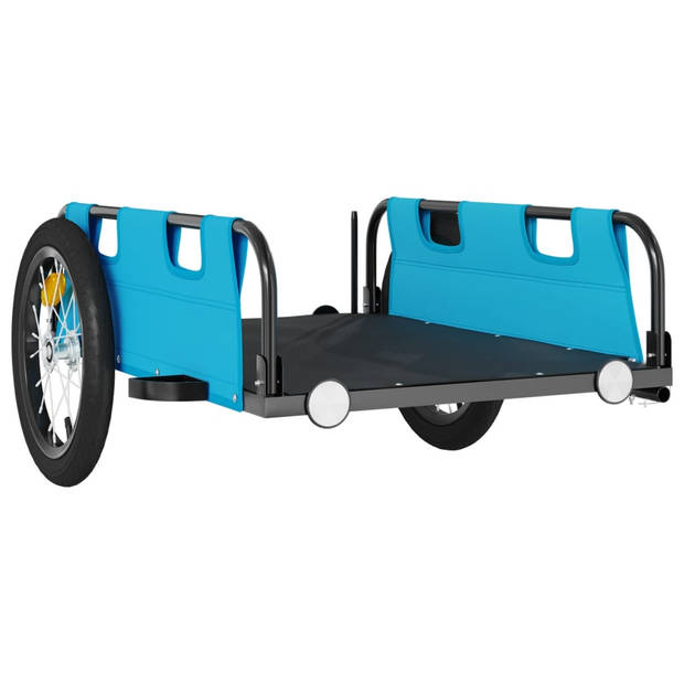 vidaXL Fietstrailer oxford stof en ijzer blauw