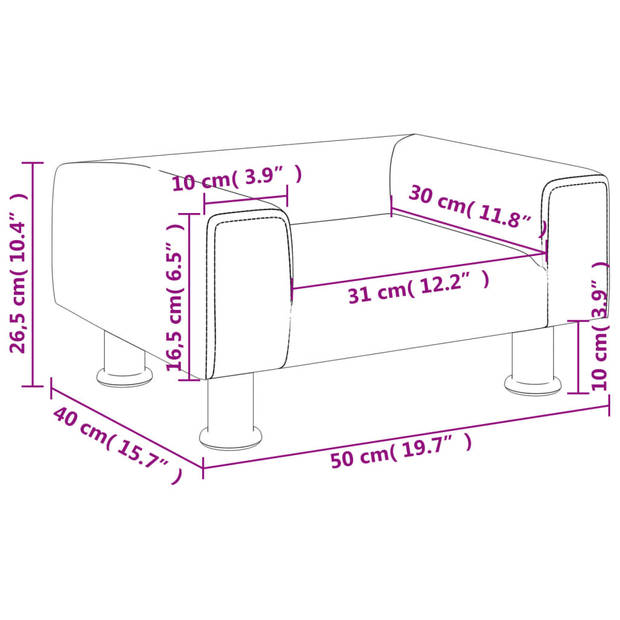 vidaXL Kinderbank 50x40x26,5 cm fluweel roze