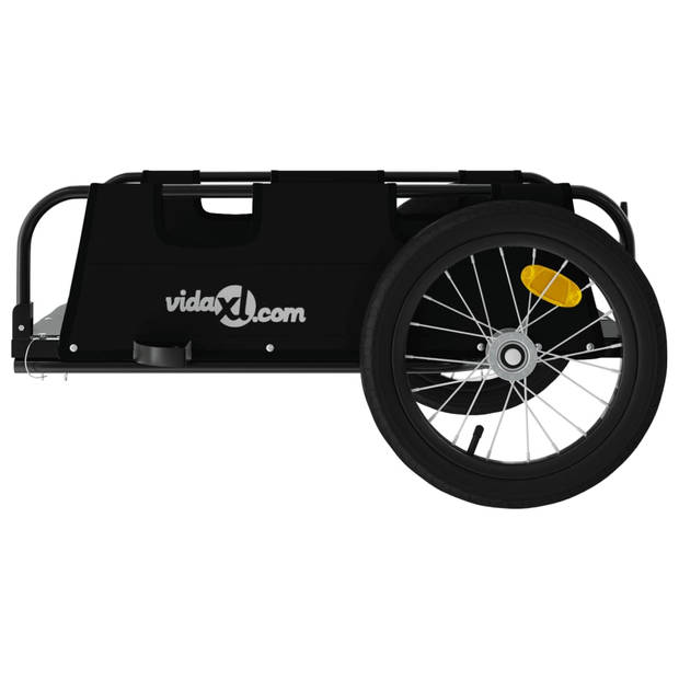 vidaXL Fietstrailer oxford stof en ijzer zwart