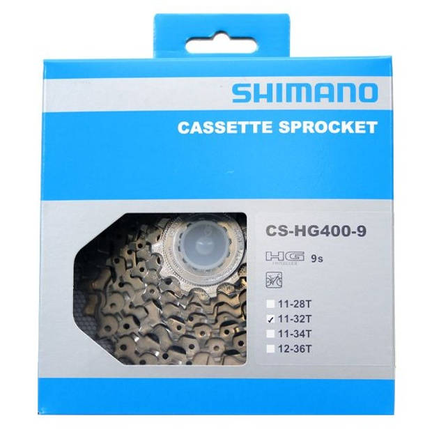 Shimano Alivio CS-HG400 cassette 9 speed 11-32T zilver