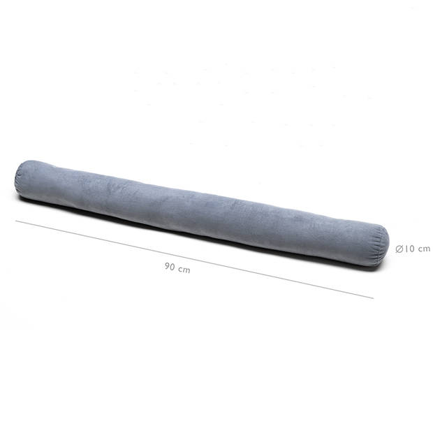 Wicotex-Tochtstopper Deur rond 10x90 cm – Tochtrol kleur grijs –Tochtrol extra verzwaard met zand