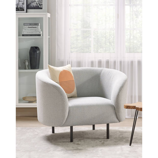 Beliani LOEN - Fauteuil-Wit-Polyester