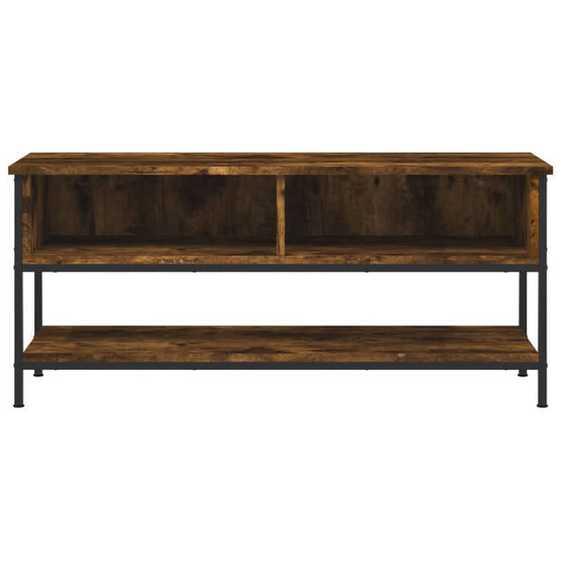 vidaXL Tv-meubel 100x35x45 cm bewerkt hout gerookt eikenkleurig