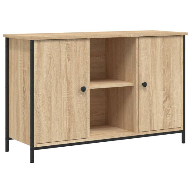 vidaXL Tv-meubel 100x35x65 cm bewerkt hout sonoma eikenkleurig