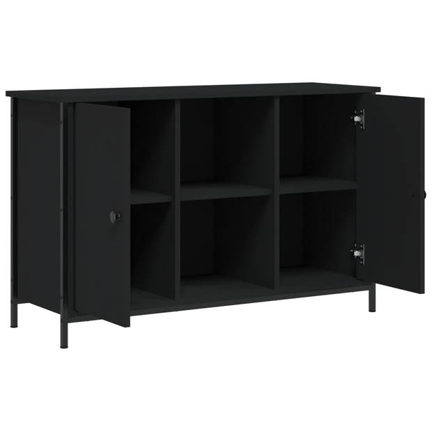 The Living Store TV-Kast - Klassiek design - 100 x 35 x 65 cm - Zwart