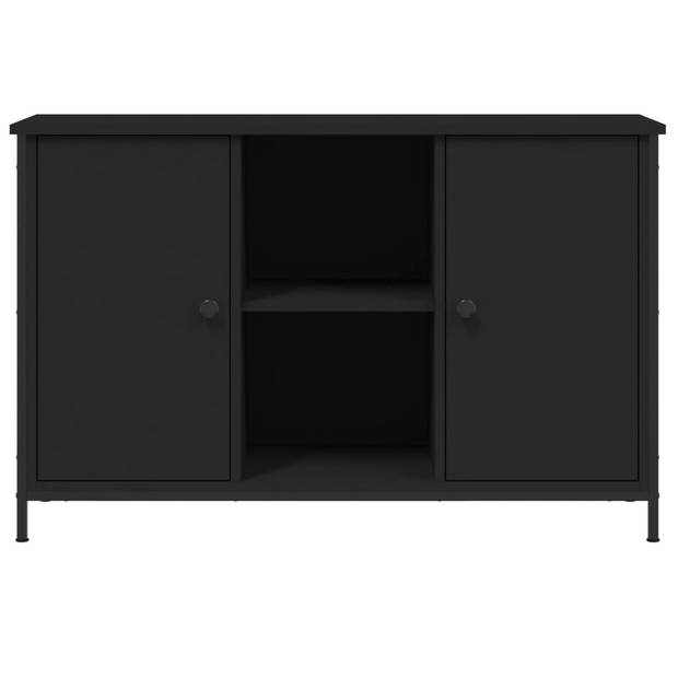 vidaXL Tv-meubel 100x35x65 cm bewerkt hout zwart