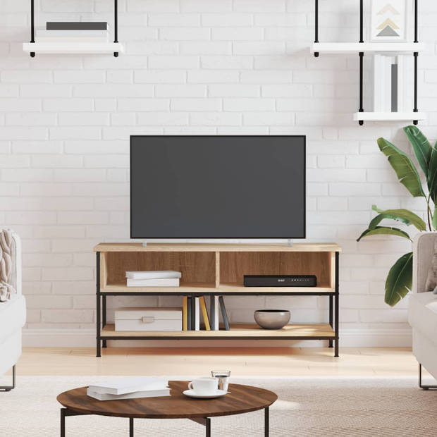 vidaXL Tv-meubel 100x35x45 cm bewerkt hout sonoma eikenkleurig