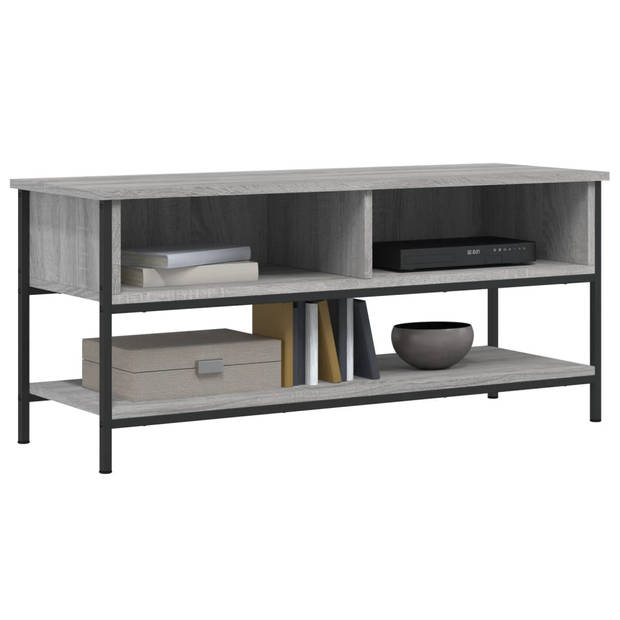 The Living Store TV-kast Industrial - Grijs Sonoma Eiken - 100 x 35 x 45 cm