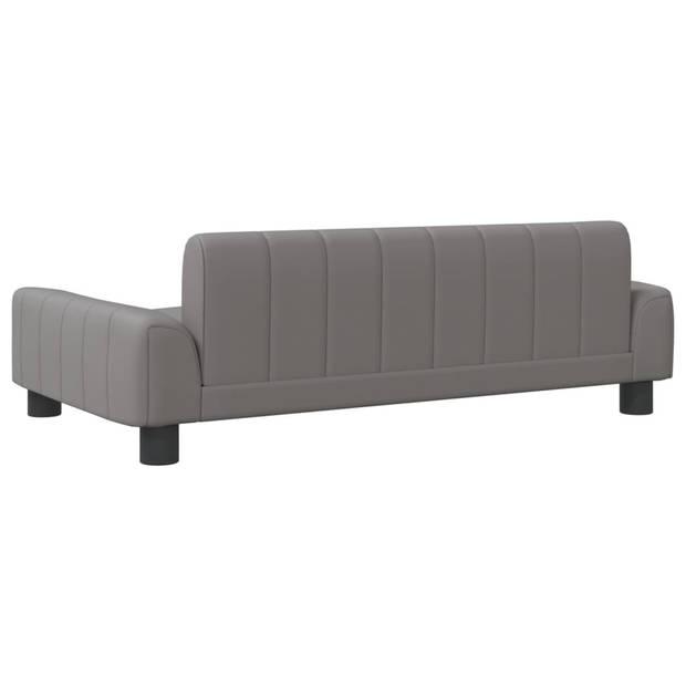 The Living Store Hondenbed Comfort - Kunstleer - 90 x 53 x 30 cm - Grijs