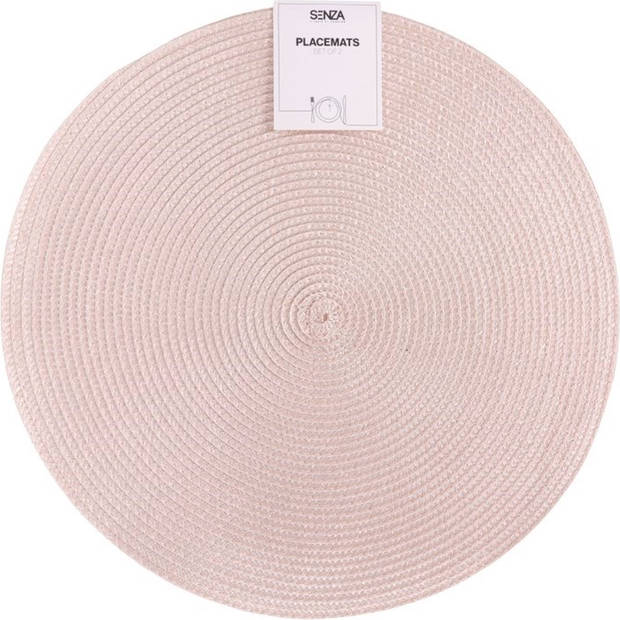 SENZA Ronde placemats - Polypropeen - Taupe - Set van 2