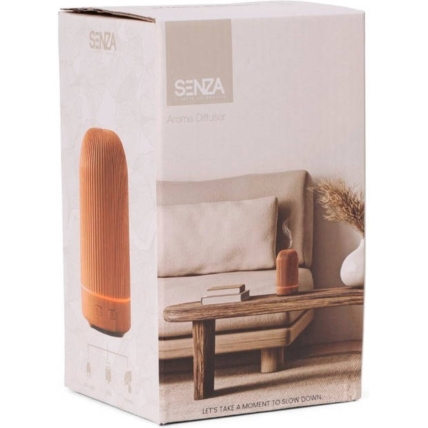 SENZA USB Aroma Diffuser - Luchtbevochtiger - Led verlichting - Lichtbruin