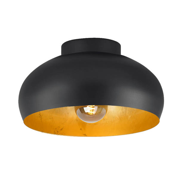 EGLO Mogano Mini Plafondlamp - E27 - Ø28 cm - Zwart/Bladgoud