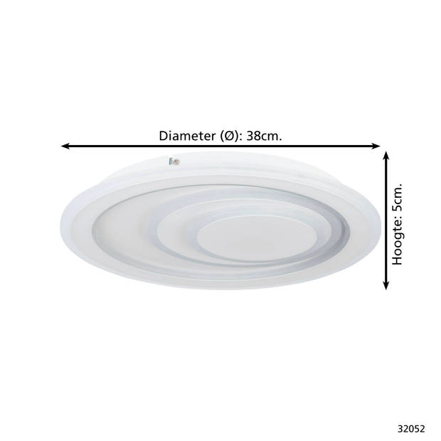 EGLO Palagiano 1 Plafondlamp - LED - Ø 38 cm - Wit