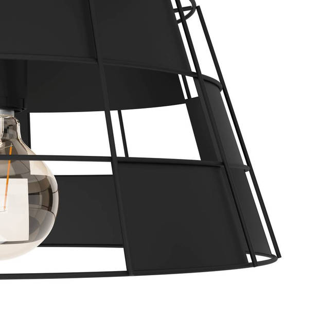 EGLO Pontefract Plafondlamp - E27 - Ø 42 cm - Zwart - Staal