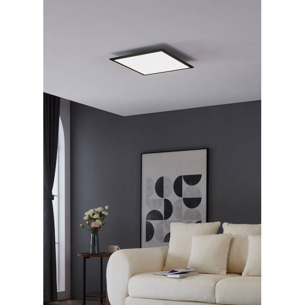 EGLO Salobrena 1 Plafondlamp - LED - 45 cm - Zwart/Wit - Aluminium