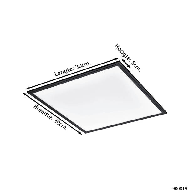 EGLO Salobrena 1 Plafondlamp - LED - 59,5 cm - Zwart/Wit - Aluminium