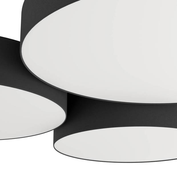EGLO connect.z Barbano-Z Plafondlamp - 60,5 cm - Zwart/Wit - Instelbaar RGB & wit licht - Dimbaar - Zigbee