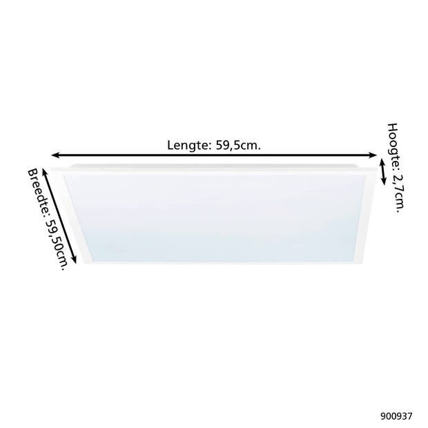EGLO Rabassa - LED - 59,5 cm - Wit - Aluminium