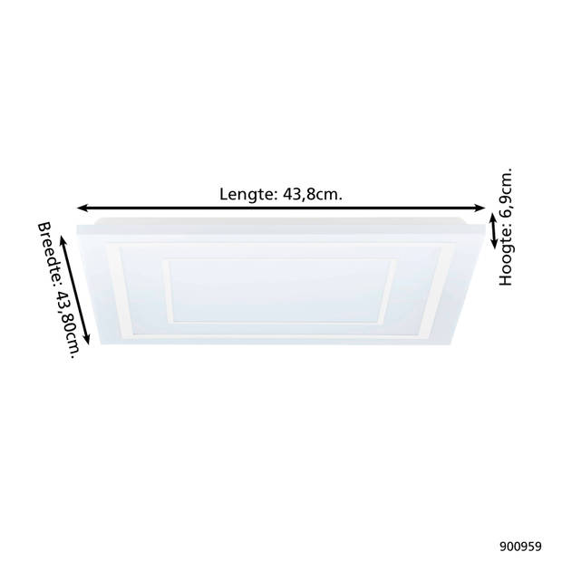 EGLO Albarca Plafondlamp - LED - 43,8 cm - Wit - Dimbaar