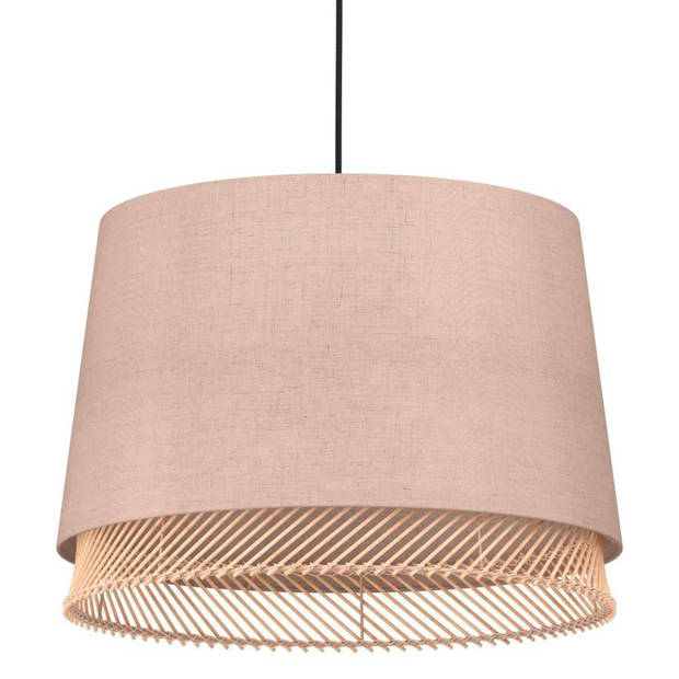 EGLO Tabley Hanglamp - E27 - Ø 38 cm - Natuur/Bruin/Zwart - Textiel