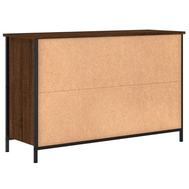 The Living Store TV-kast Industrieel - 100x35x65 cm - Bruineiken