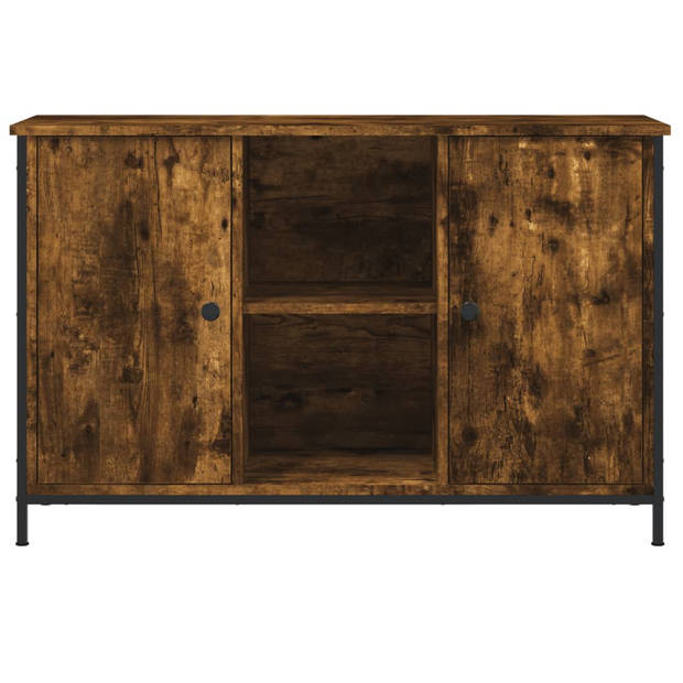 The Living Store TV-kast - klassiek - tv-kast - Afmetingen- 100 x 35 x 65 cm - Ken- gerookt eiken - Montage vereist