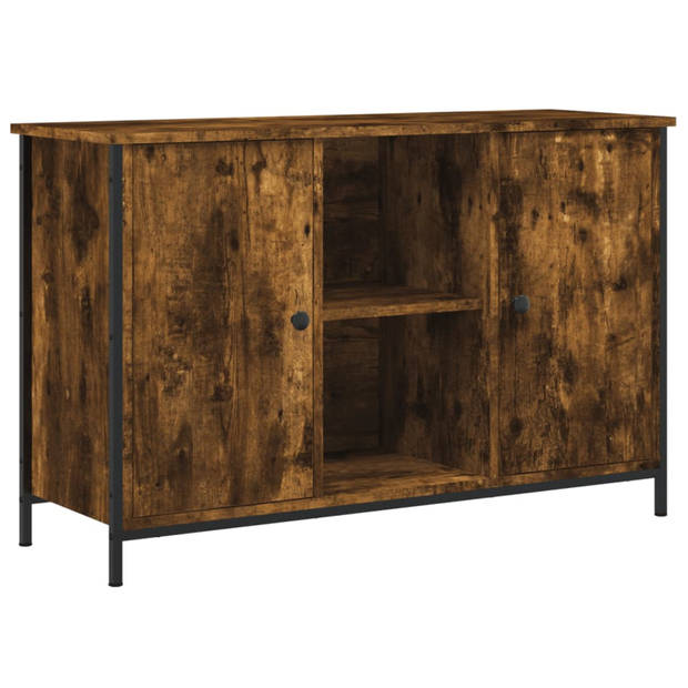 vidaXL Tv-meubel 100x35x65 cm bewerkt hout gerookt eikenkleurig