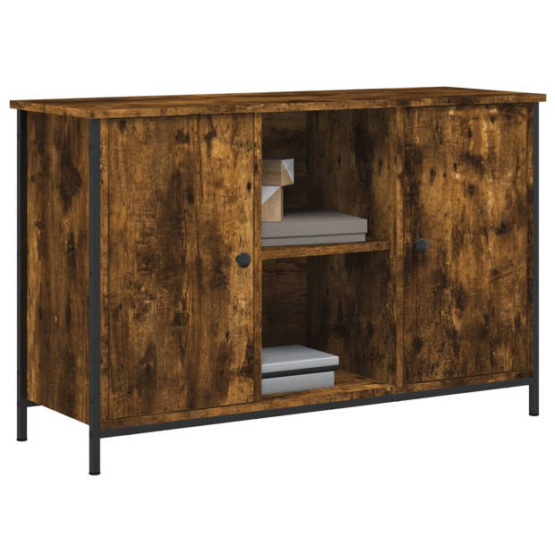 vidaXL Tv-meubel 100x35x65 cm bewerkt hout gerookt eikenkleurig