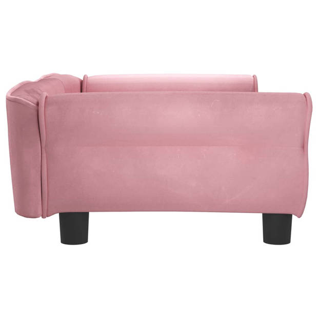 vidaXL Hondenmand 95x55x30 cm fluweel roze