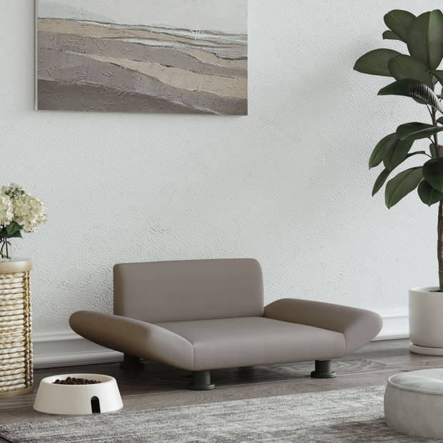 The Living Store Hondenbank - Comfortabel en Duurzaam - 70 x 45 x 28 cm - Taupe