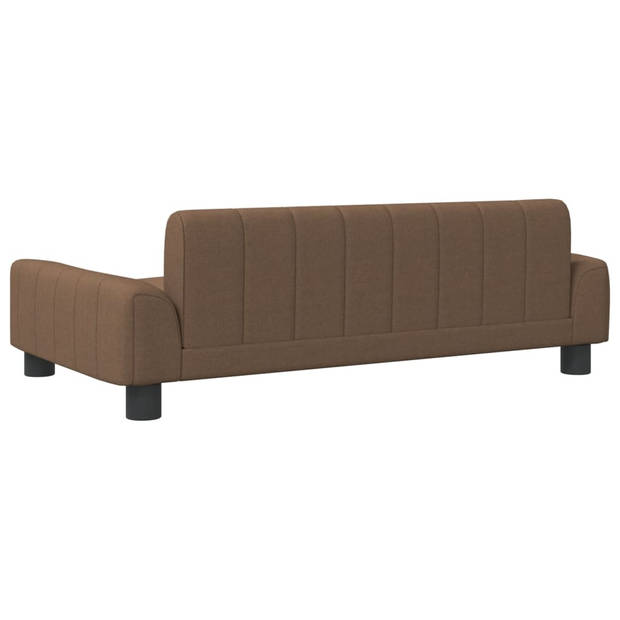 The Living Store Hondenbank - Hondenbed - 90 x 53 x 30 cm - Bruin stof - Massief grenenhout frame - Draagvermogen 50kg