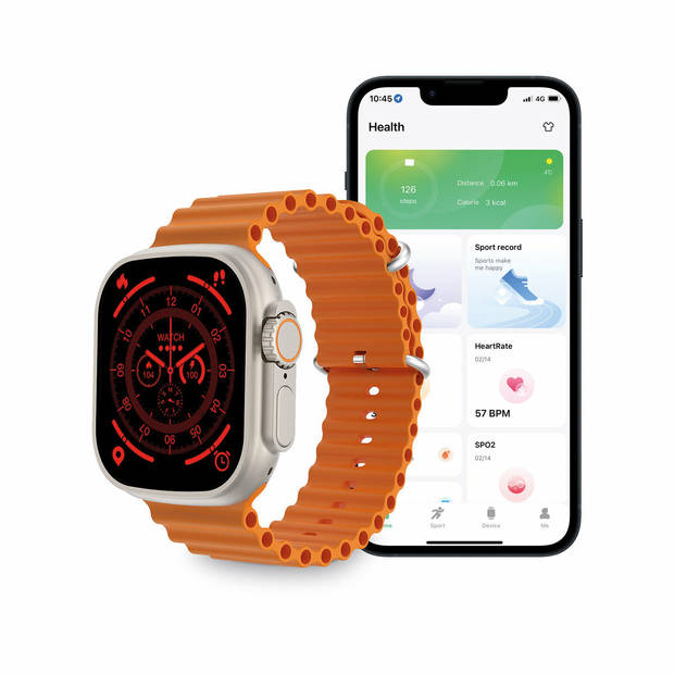 Smartwatch KSIX Urban Plus 2,05" 270 mAh Bluetooth 5.0 Oranje