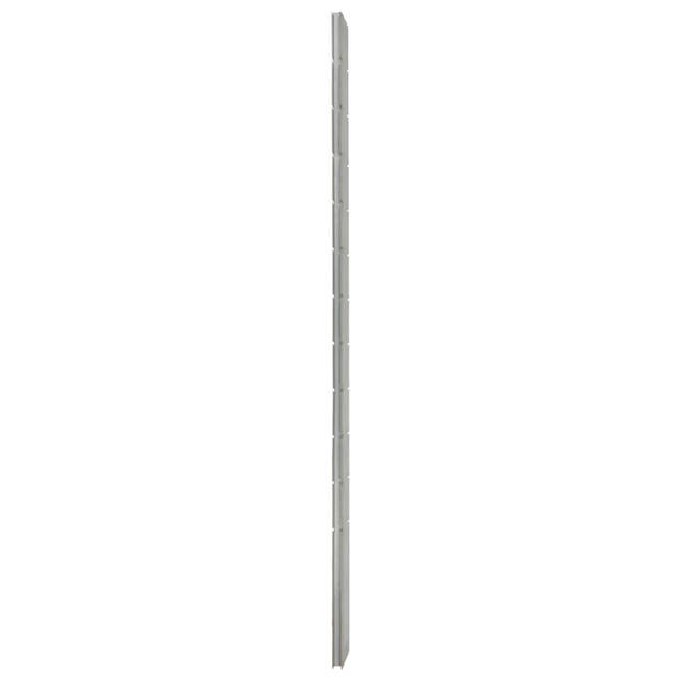 vidaXL Schuttingpalen 20 st 280 cm gegalvaniseerd staal zilverkleurig