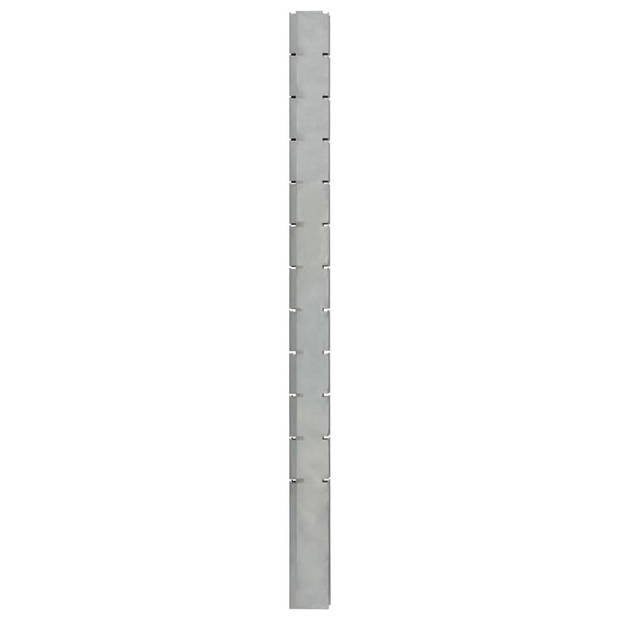 vidaXL Schuttingpalen 20 st 280 cm gegalvaniseerd staal zilverkleurig