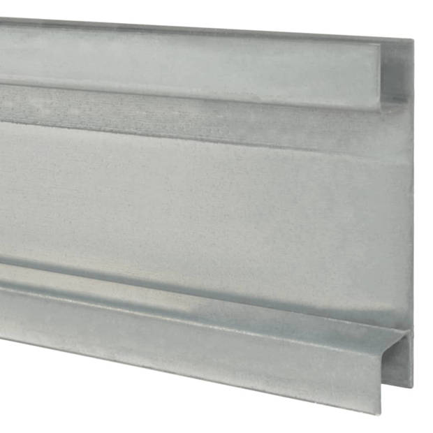 vidaXL Schuttingpalen 10 st 160 cm gegalvaniseerd staal zilverkleurig