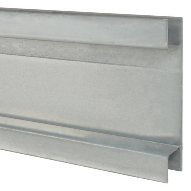 vidaXL Schuttingpalen 20 st 200 cm gegalvaniseerd staal zilverkleurig
