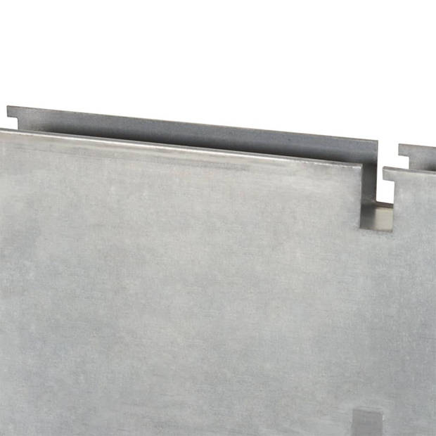 vidaXL Schuttingpalen 10 st 160 cm gegalvaniseerd staal zilverkleurig