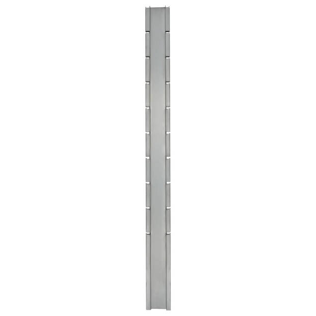 vidaXL Schuttingpalen 20 st 240 cm gegalvaniseerd staal zilverkleurig