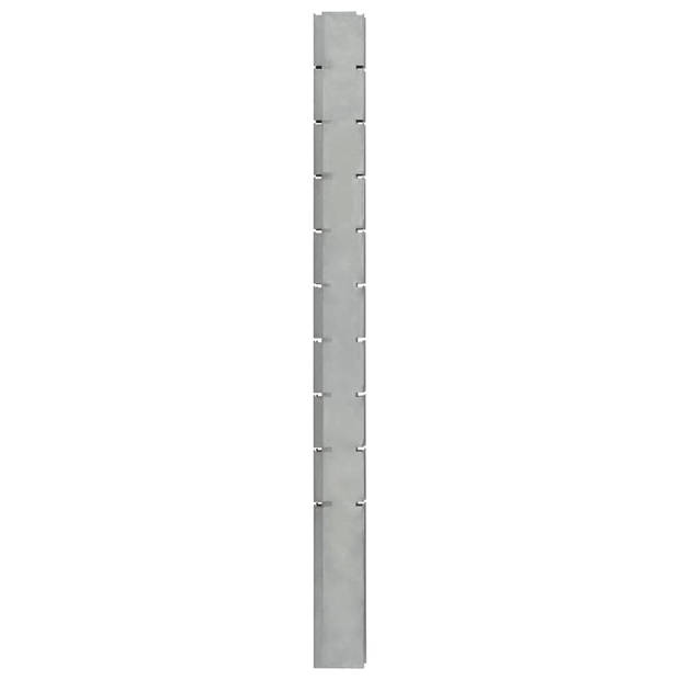 vidaXL Schuttingpalen 20 st 240 cm gegalvaniseerd staal zilverkleurig