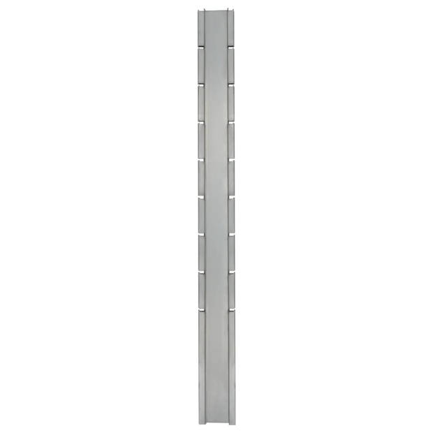 vidaXL Schuttingpalen 40 st 220 cm gegalvaniseerd staal zilverkleurig