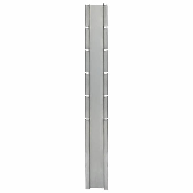 vidaXL Schuttingpalen 40 st 160 cm gegalvaniseerd staal zilverkleurig