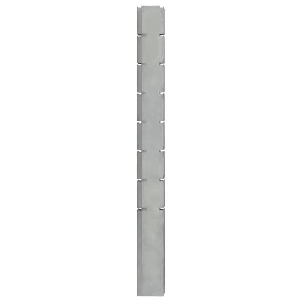 vidaXL Schuttingpalen 30 st 200 cm gegalvaniseerd staal zilverkleurig