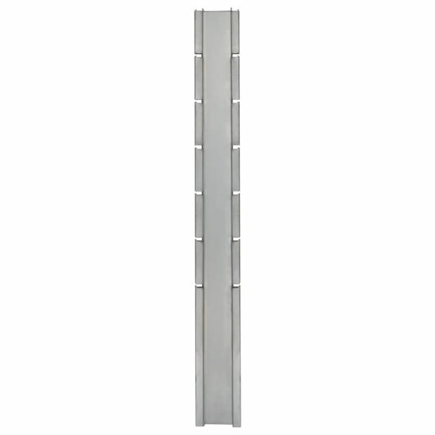 vidaXL Schuttingpalen 20 st 180 cm gegalvaniseerd staal zilverkleurig