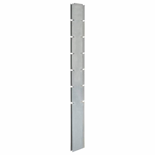 vidaXL Schuttingpalen 30 st 180 cm gegalvaniseerd staal zilverkleurig