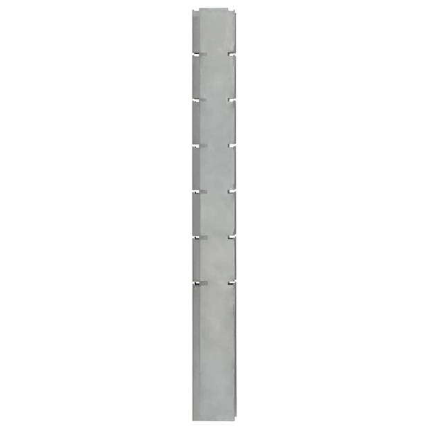 vidaXL Schuttingpalen 40 st 180 cm gegalvaniseerd staal zilverkleurig
