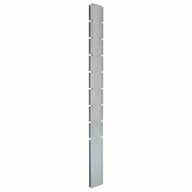 vidaXL Schuttingpalen 10 st 220 cm gegalvaniseerd staal zilverkleurig
