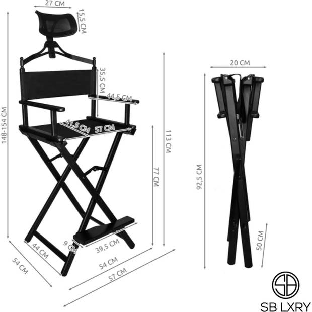 SB LXRY Professionele Make up stoel - Make up artist chair